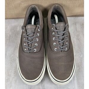 Sperry Striper Storm II CVO Taupe Leather Waterproof Lace Up Boat Shoes Sz 12